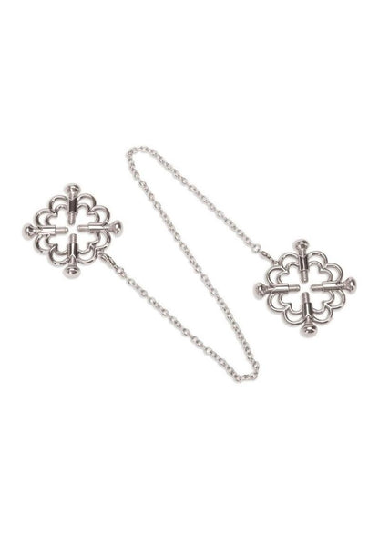 Me You Us Silver Flower Design Nipple Chain