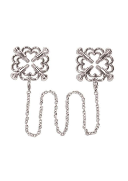 Me You Us Silver Flower Design Nipple Chain