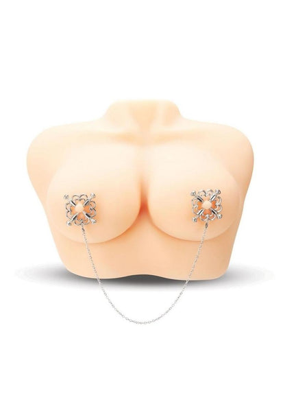 Me You Us Silver Flower Design Nipple Chain