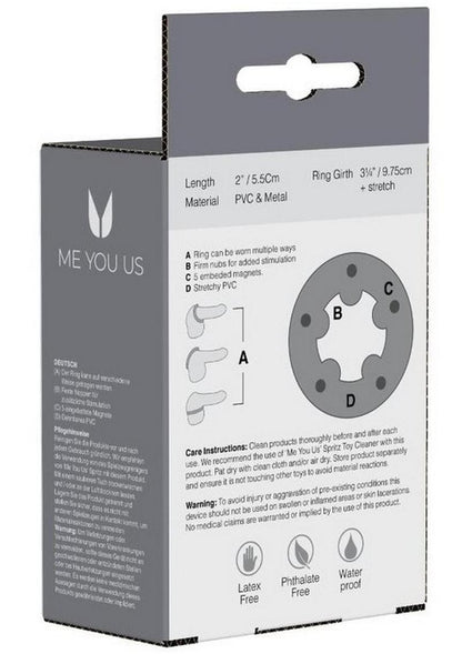 Me You Us Magnetic Cock Ring Stretchy Textured