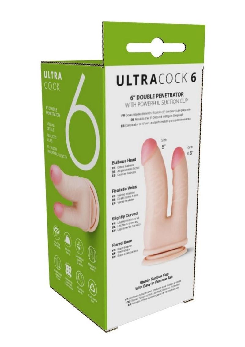 UltraCock Realistic Double Penetrator Dildo with Suction Cup