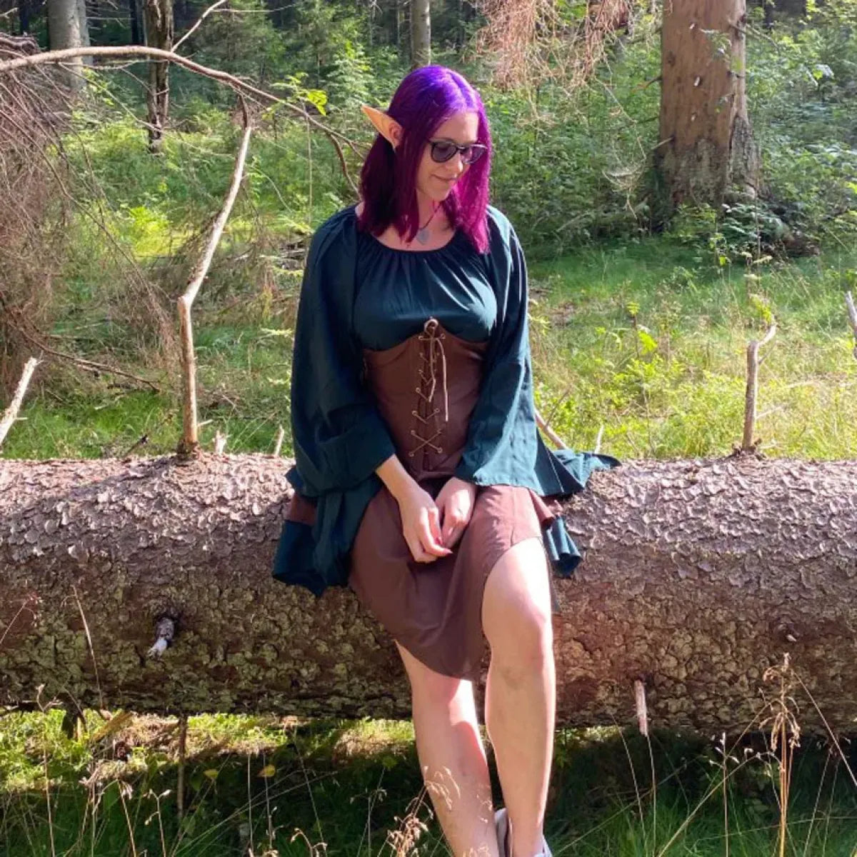 Medieval Renaissance Dress – Full Sleeve Costume with Corset