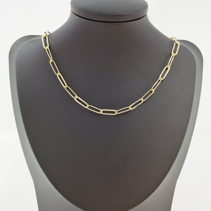 Medium Paperclip Rectangle Cable Chains By Yard in 14K Gold Filled Chain Choker, Bracelet, Necklace Chain supplies | ROLL-206