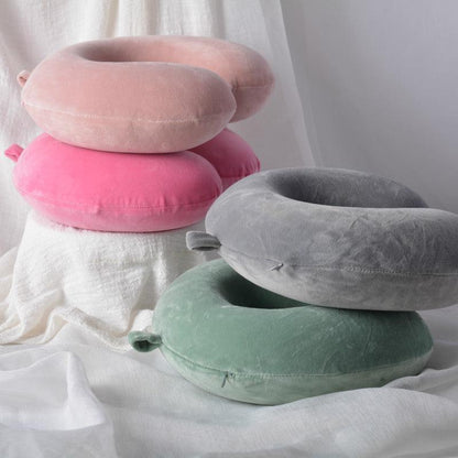 Memory Foam U-Shaped pillow Slow Rebound Neck Pillow Nap Airplane Pillow Travel Cartoon Memory U-Shaped Headrest Long Trip Sleep With No Neck Pain Super Soft Memory Foam Neck Pillow Easy Washing With Removable Cover By My Perfect Dream
