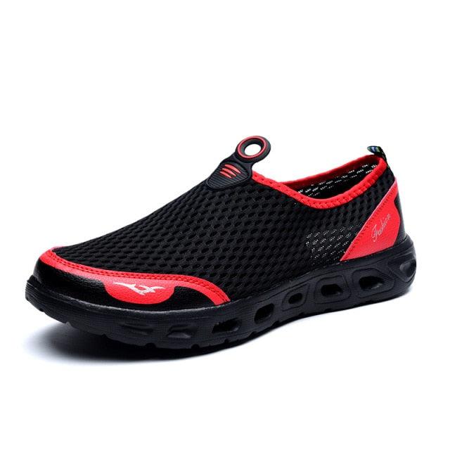Men Casual Shoes Sneakers Light Breathable Summer Walking Beach Mesh Shoes Comfortable Mesh Work Shoes Athletic Slip On Walking Shoes For Men