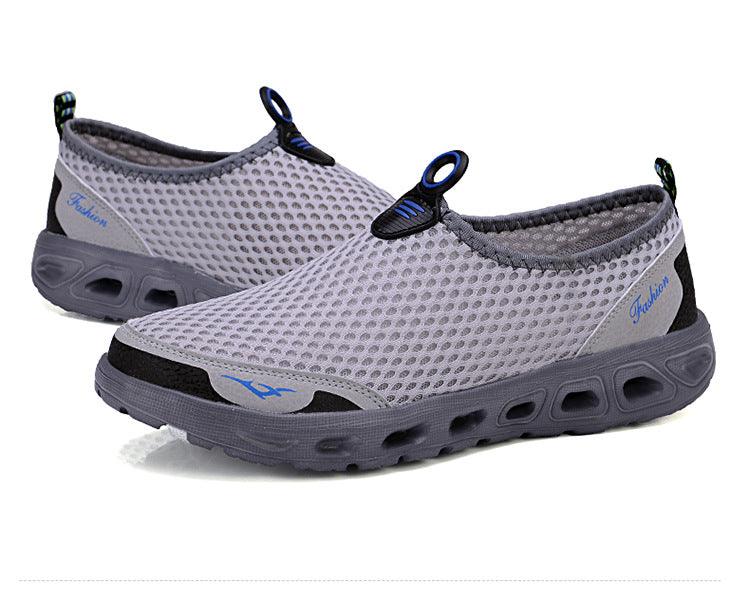 Men Casual Shoes Sneakers Light Breathable Summer Walking Beach Mesh Shoes Comfortable Mesh Work Shoes Athletic Slip On Walking Shoes For Men