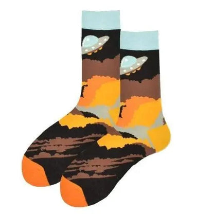 Men Cotton Socks Gradient Color Summer Style Long Wedding Sock Men  Knee High Business Socks Man Socks Men&