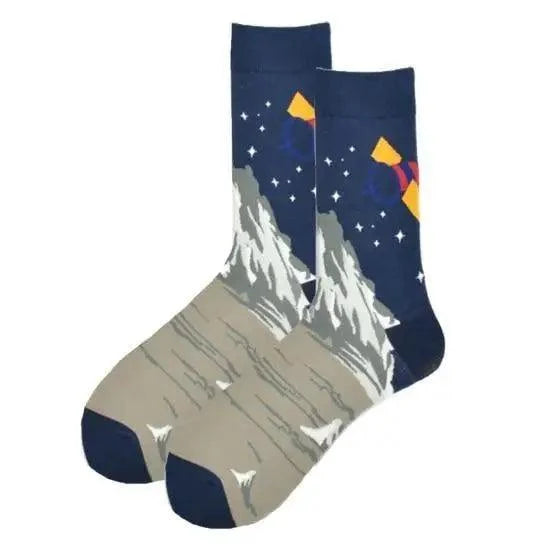 Men Cotton Socks Gradient Color Summer Style Long Wedding Sock Men  Knee High Business Socks Man Socks Men&