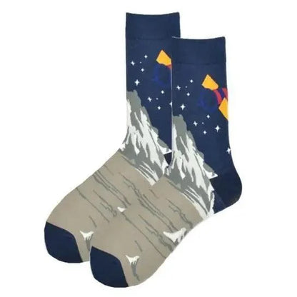 Men Cotton Socks Gradient Color Summer Style Long Wedding Sock Men  Knee High Business Socks Man Socks Men&
