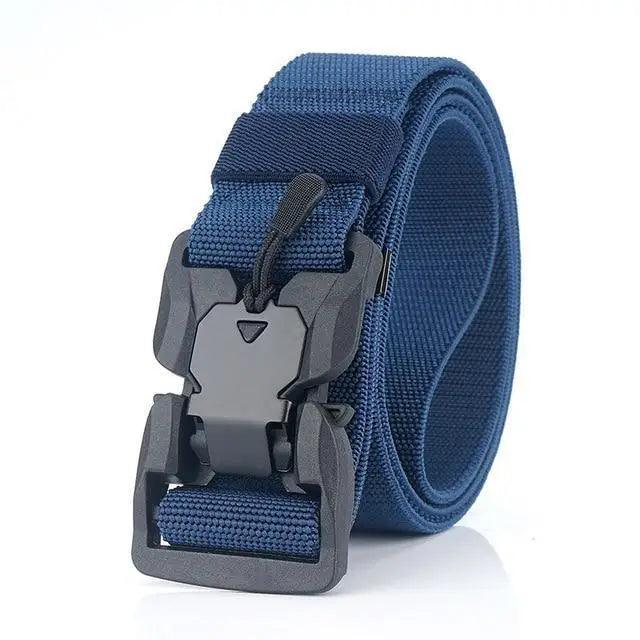 Men Tactical Quick Release Magnetic Buckle Belt Classic Soft Nylon Sports Duty Work Belts