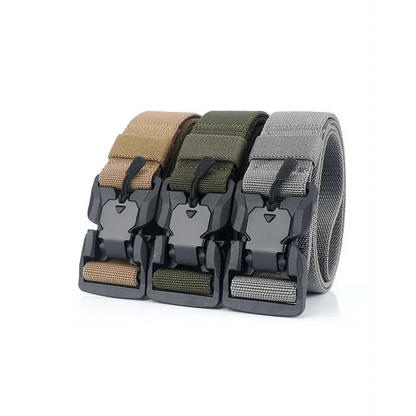 Men Tactical Quick Release Magnetic Buckle Belt Classic Soft Nylon Sports Duty Work Belts