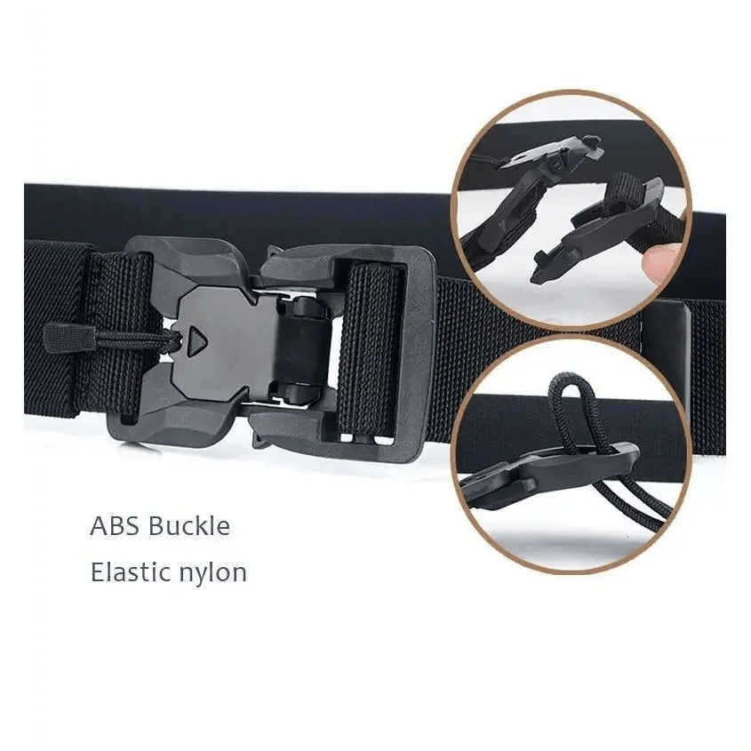 Men Tactical Quick Release Magnetic Buckle Belt Classic Soft Nylon Sports Duty Work Belts