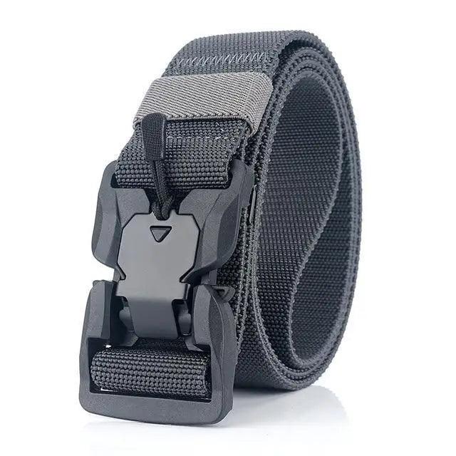 Men Tactical Quick Release Magnetic Buckle Belt Classic Soft Nylon Sports Duty Work Belts