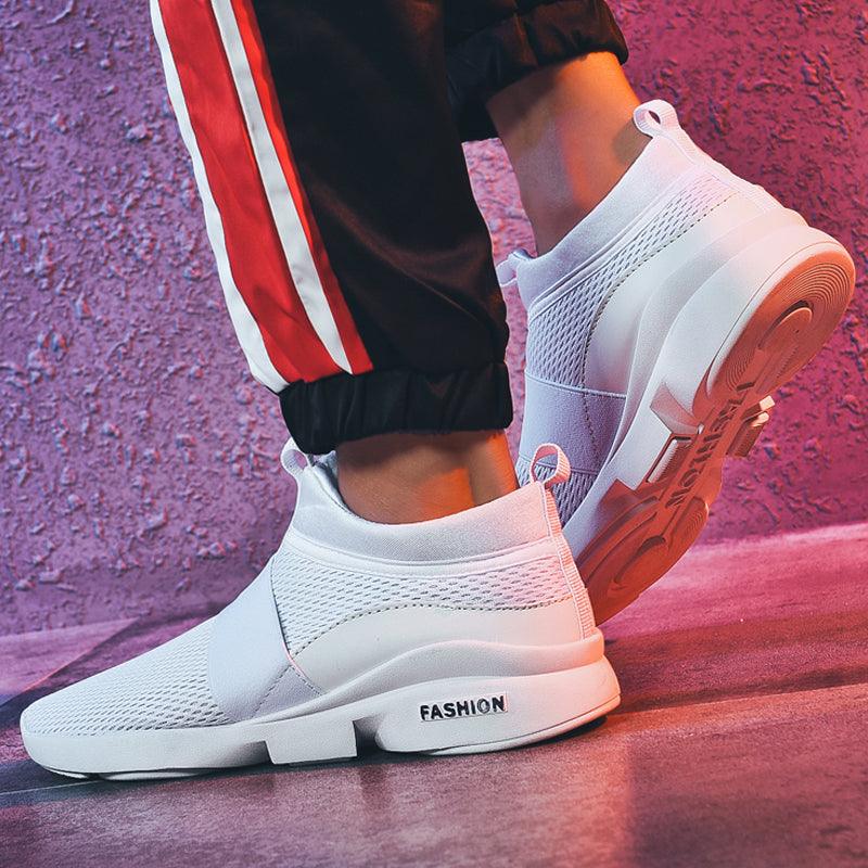 Mens Red Sneakers Flats Sport Footwear Couple Sneakers New Fashion Lovers Casual Lightweight Jogging Breathable Tennis Sport Shoes For Workout OutdoorWalking