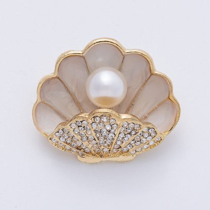 Mermaid Pearl-of-the-Sea Statement Shell Brooch Pin | BH-009
