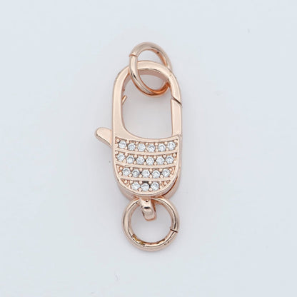 Micro Pave Gold Filled CZ Lobster Clasp End Clasp For DIY Jewelry Making Necklace Bracelet Anklet  L-301~L-304
