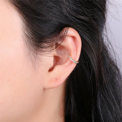 Micro Pave Gold Filled Earring Simple Ear Cuff, delicate ear cuff, ear cuff no piercing, gold ear cuff, ear cuff, gold ear cuff AI-131