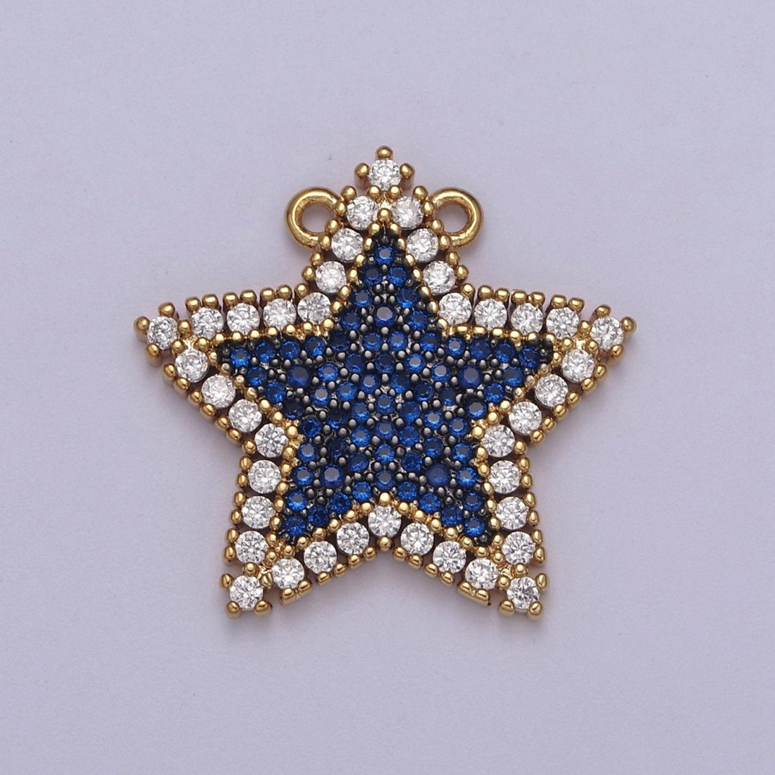 Micro Pave Star Pendant • 24k Gold Filled Star Charm Dainty Celestial Jewelry Making Supplies • Cubic Twinkle Little Star Green Blue Teal Pink CZ Star F-760 F-763 F-768