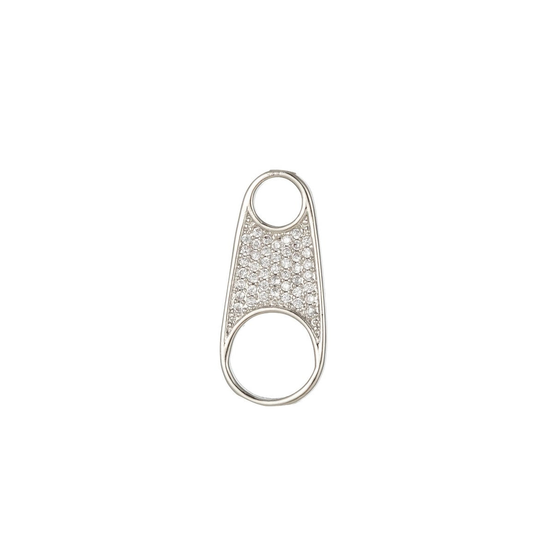 Micro Pave Zipper Pull Tab With CZ Cubic Zirconia Stones For Wholesale Necklace Jewelry Supplies &amp; Findings Charm Pendant Component E-819 E-820