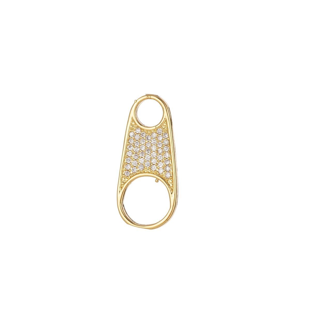 Micro Pave Zipper Pull Tab With CZ Cubic Zirconia Stones For Wholesale Necklace Jewelry Supplies &amp; Findings Charm Pendant Component E-819 E-820