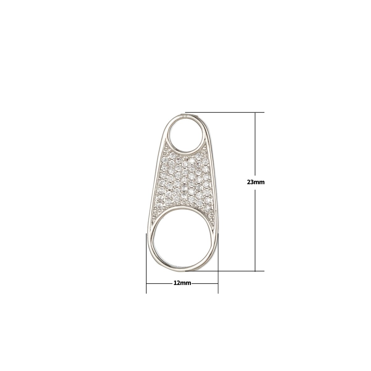 Micro Pave Zipper Pull Tab With CZ Cubic Zirconia Stones For Wholesale Necklace Jewelry Supplies &amp; Findings Charm Pendant Component E-819 E-820