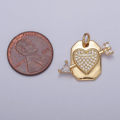 Micro Paved CZ Heart Cupid&