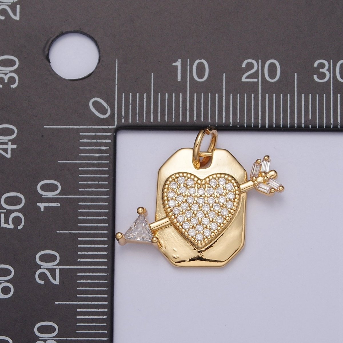 Micro Paved CZ Heart Cupid&