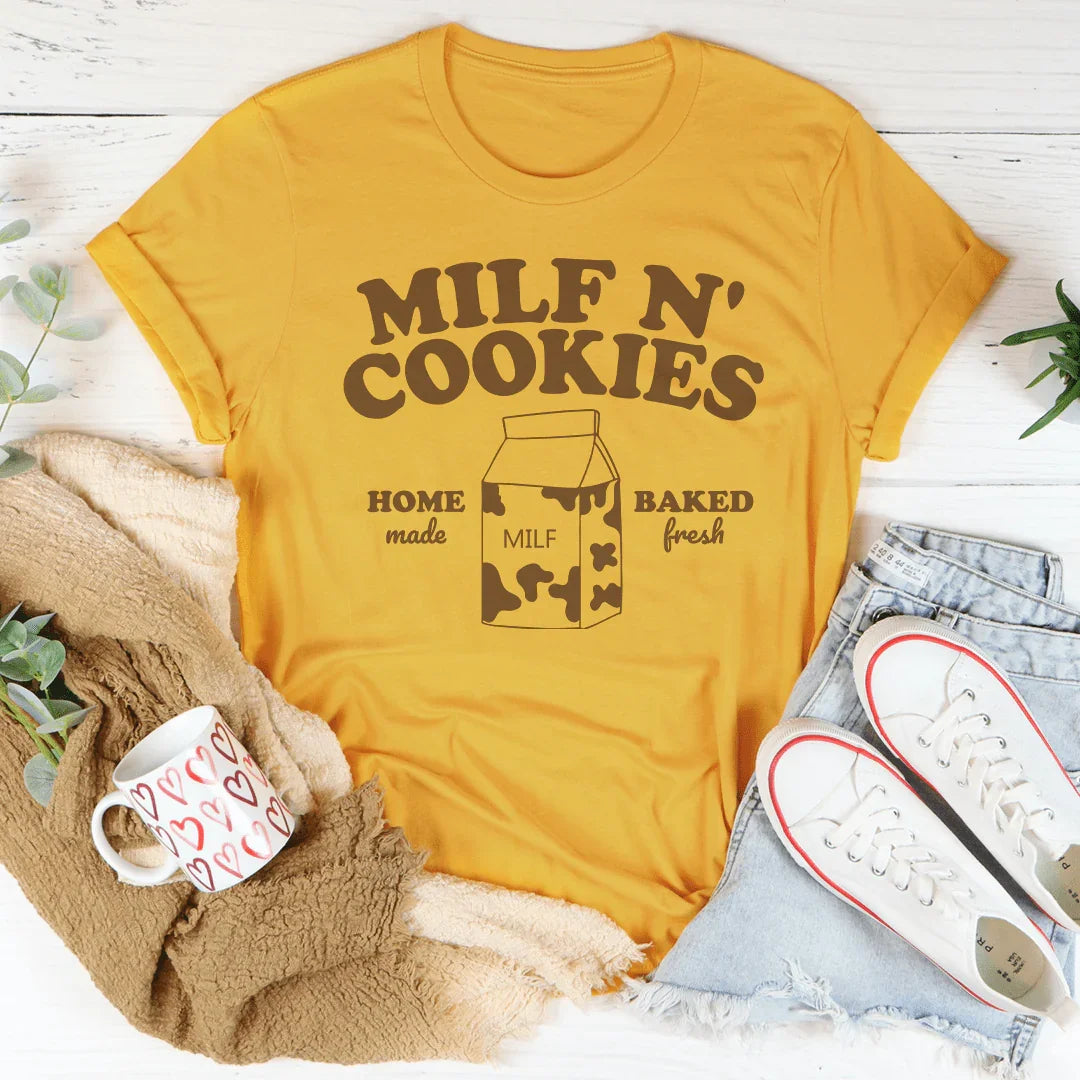 Playful Bakery Humor Top – "MILF N&