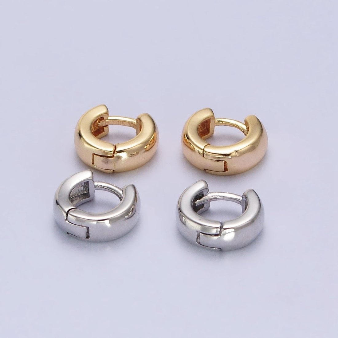 Mini 10mm Classic Cartilage Huggie Earrings in Gold &amp; Silver | AB073 AB074