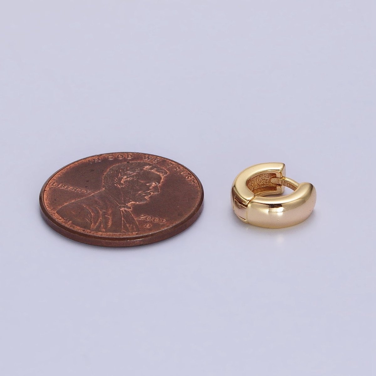Mini 10mm Classic Cartilage Huggie Earrings in Gold &amp; Silver | AB073 AB074