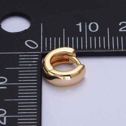 Mini 10mm Classic Cartilage Huggie Earrings in Gold &amp; Silver | AB073 AB074