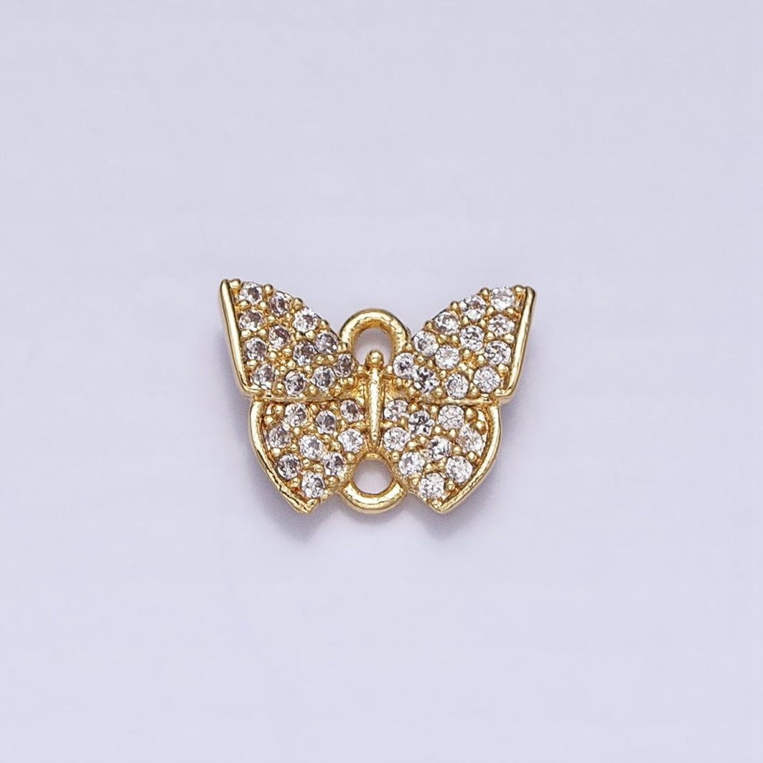 Mini Butterfly Mariposa Clear Micro Paved CZ Link Connector | Y-854