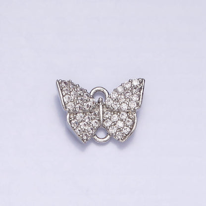 Mini Butterfly Mariposa Clear Micro Paved CZ Link Connector | Y-854