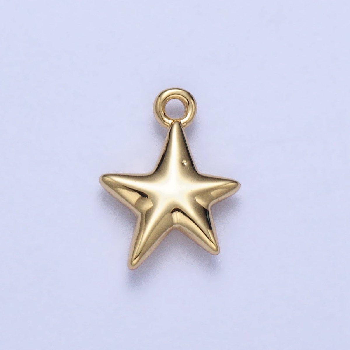 Mini Celestial Puffed Star Add-On Charm in Gold &amp; Silver | AC-036