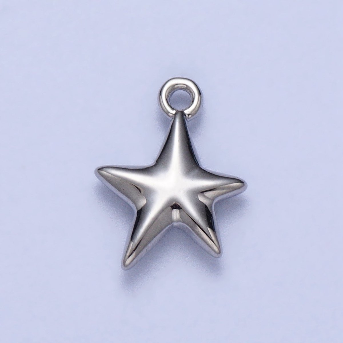 Mini Celestial Puffed Star Add-On Charm in Gold &amp; Silver | AC-036
