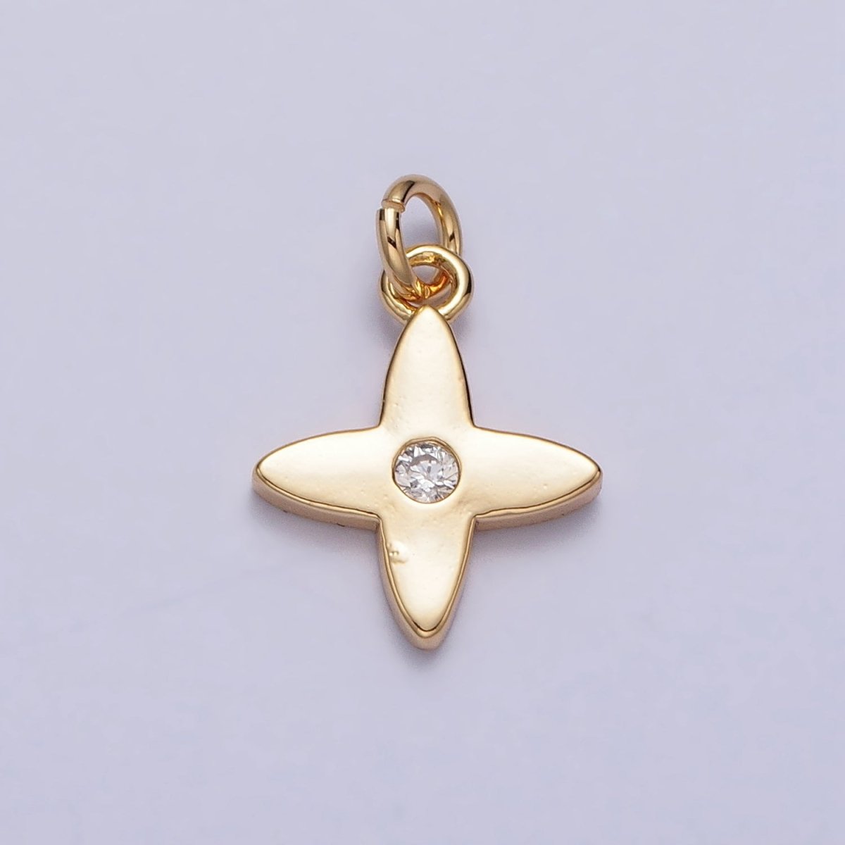 Mini Celestial Star Blossom Flower CZ Charm in Gold &amp; Silver | AC224 AC303