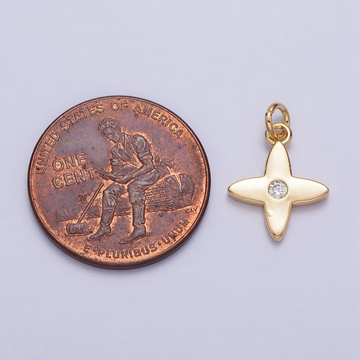 Mini Celestial Star Blossom Flower CZ Charm in Gold &amp; Silver | AC224 AC303