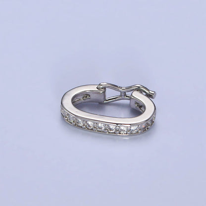 Mini Cubic Oval End Clasp, Jewelry Clasp for Bracelet Necklace End Clasp Gold Plated Finding for Jewelry Making Supplies Z-100 Z-106