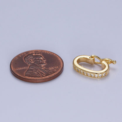 Mini Cubic Oval End Clasp, Jewelry Clasp for Bracelet Necklace End Clasp Gold Plated Finding for Jewelry Making Supplies Z-100 Z-106