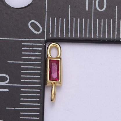 Mini Cz Charm 13.2x3.6mm Cubic Zirconia Link Connectors for jewelry Making Earring Necklace Bracelet connectors F-701~F-704