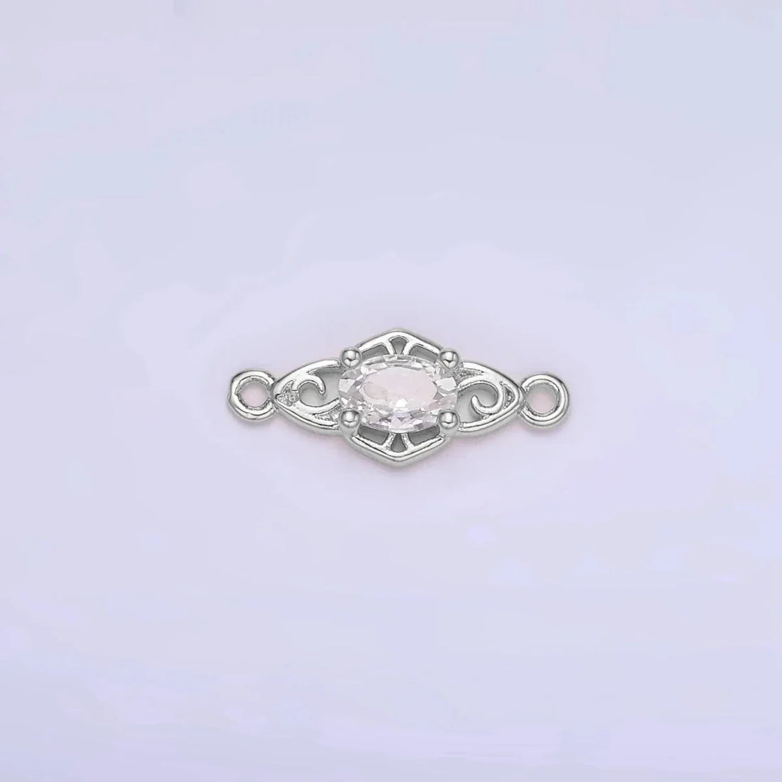 Clear, Pink, Purple CZ Artisan Geometric Connector | Connectors-00011 ~ Connectors-00013