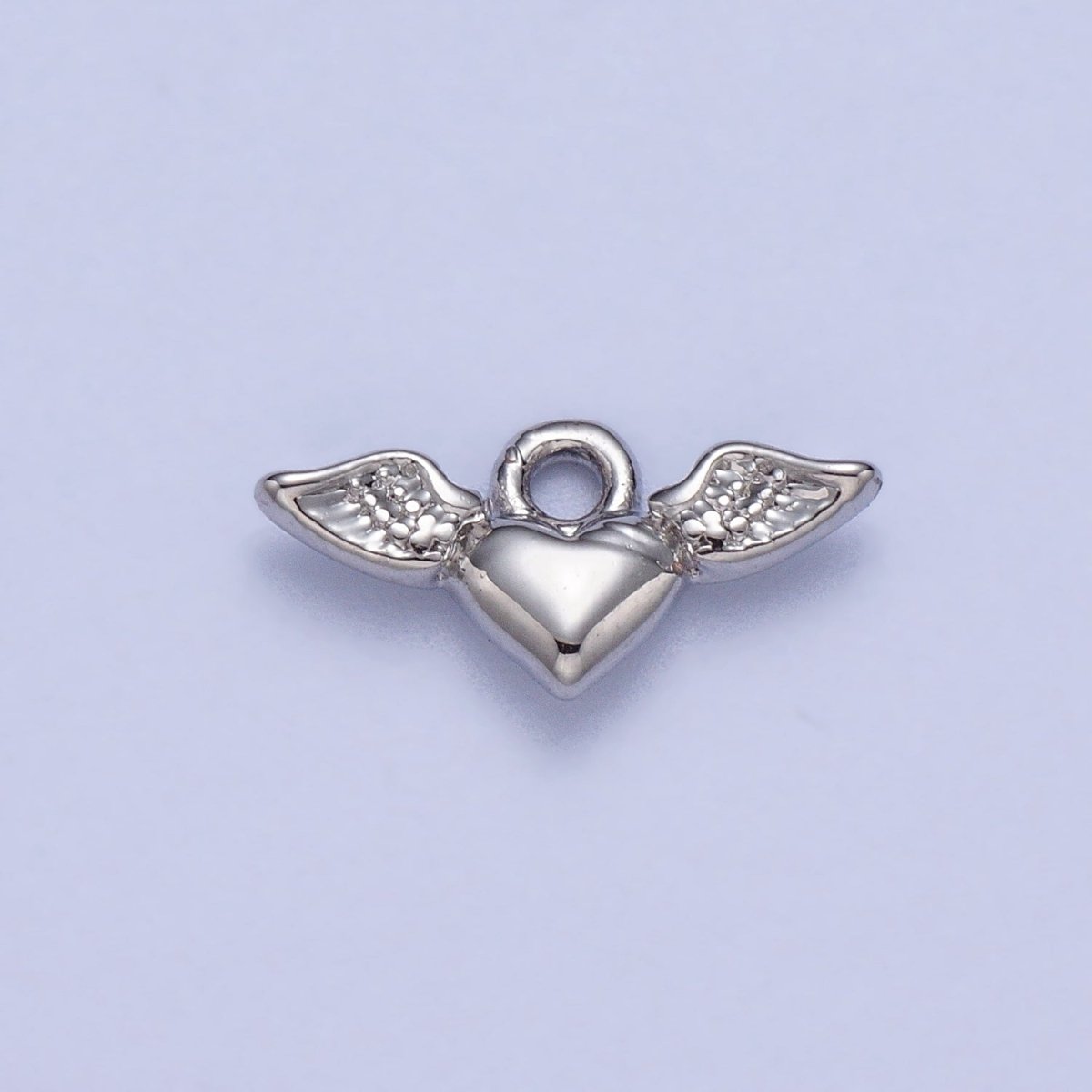 Mini Flying Angel-Winged Heart Love Charm in Gold &amp; Silver | AC050