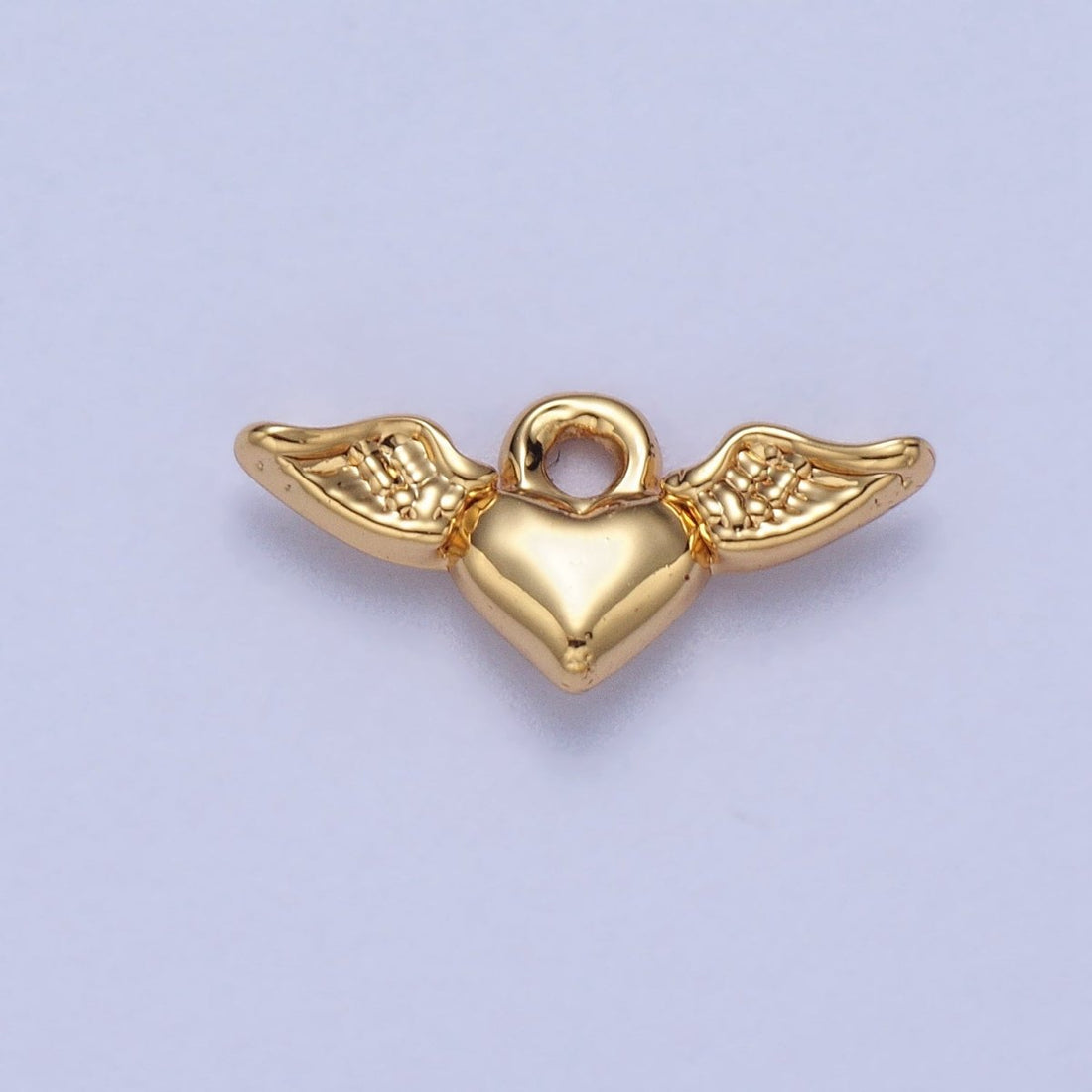 Mini Flying Angel-Winged Heart Love Charm in Gold &amp; Silver | AC050