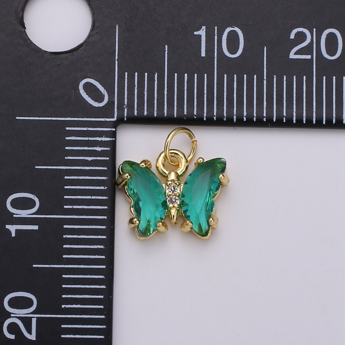 Mini Gold Filled Acrylic Butterfly Charm  D819 E023 E025