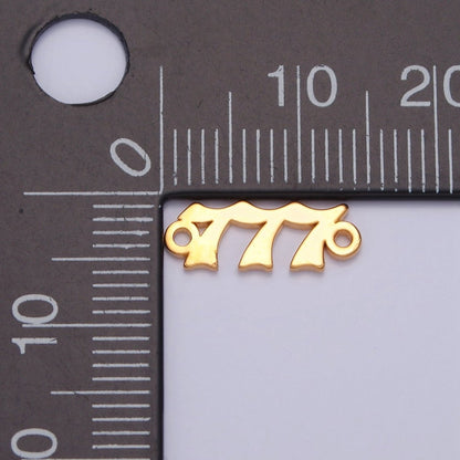 Mini Gold Filled Angel Number Charm Connector Lucky Number for Necklace Bracelet Component G-856~G-864