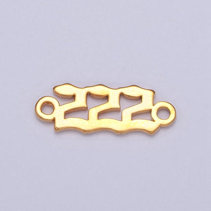 Mini Gold Filled Angel Number Charm Connector Lucky Number for Necklace Bracelet Component G-856~G-864