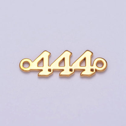 Mini Gold Filled Angel Number Charm Connector Lucky Number for Necklace Bracelet Component G-856~G-864