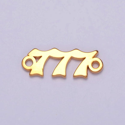 Mini Gold Filled Angel Number Charm Connector Lucky Number for Necklace Bracelet Component G-856~G-864