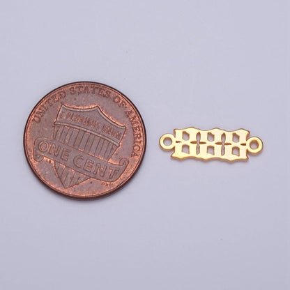 Mini Gold Filled Angel Number Charm Connector Lucky Number for Necklace Bracelet Component G-856~G-864