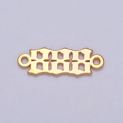 Mini Gold Filled Angel Number Charm Connector Lucky Number for Necklace Bracelet Component G-856~G-864